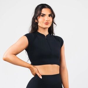 Alphalete KDM Zip Bra - Black (Size S)